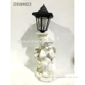 resin angel figurines with lighting for garden decoration